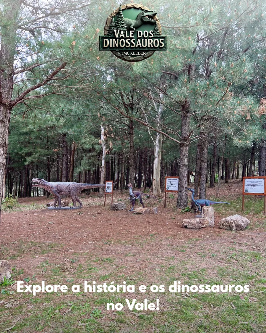 Uma imersão na pré-história cercada por muita natureza! 🦕🌲✨ Aqui no Vale dos Dinossauros, além de caminhar p…